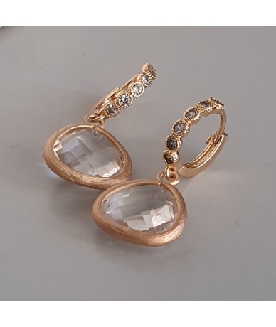 Cristal earrings by AnneLOr London  to wear for cocktail party