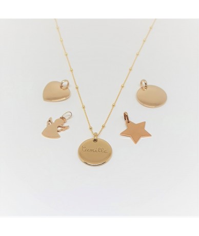 gold-plated chains and charms for personalised necklace by Anne L Or London