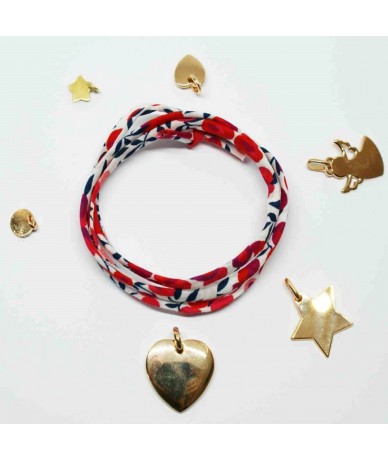 Liberty personalised bracelet with a gold-plated heart charm by Anne L'Or