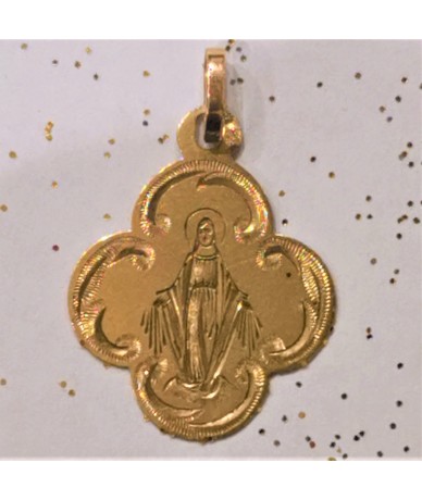 Notre Dame de Lourdes Antique Medal by Anne L Or London