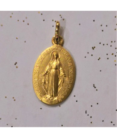 Immaculate conception medal 18 gold carat new by Anne L Or London