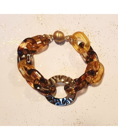 Easy to attach bracelet by Anne L Or London leopard shape.