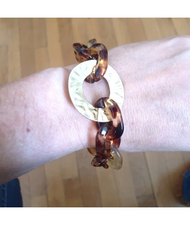 Easy to attach bracelet by Anne L Or London leopard shape wearing