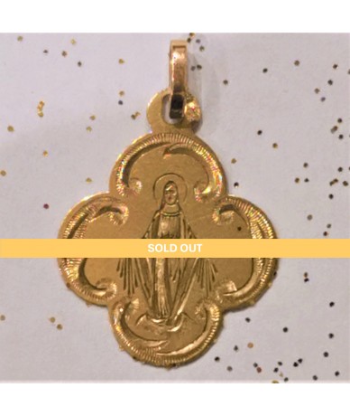 Notre Dame de Lourdes Antique Medal by Anne L Or London Sold Out