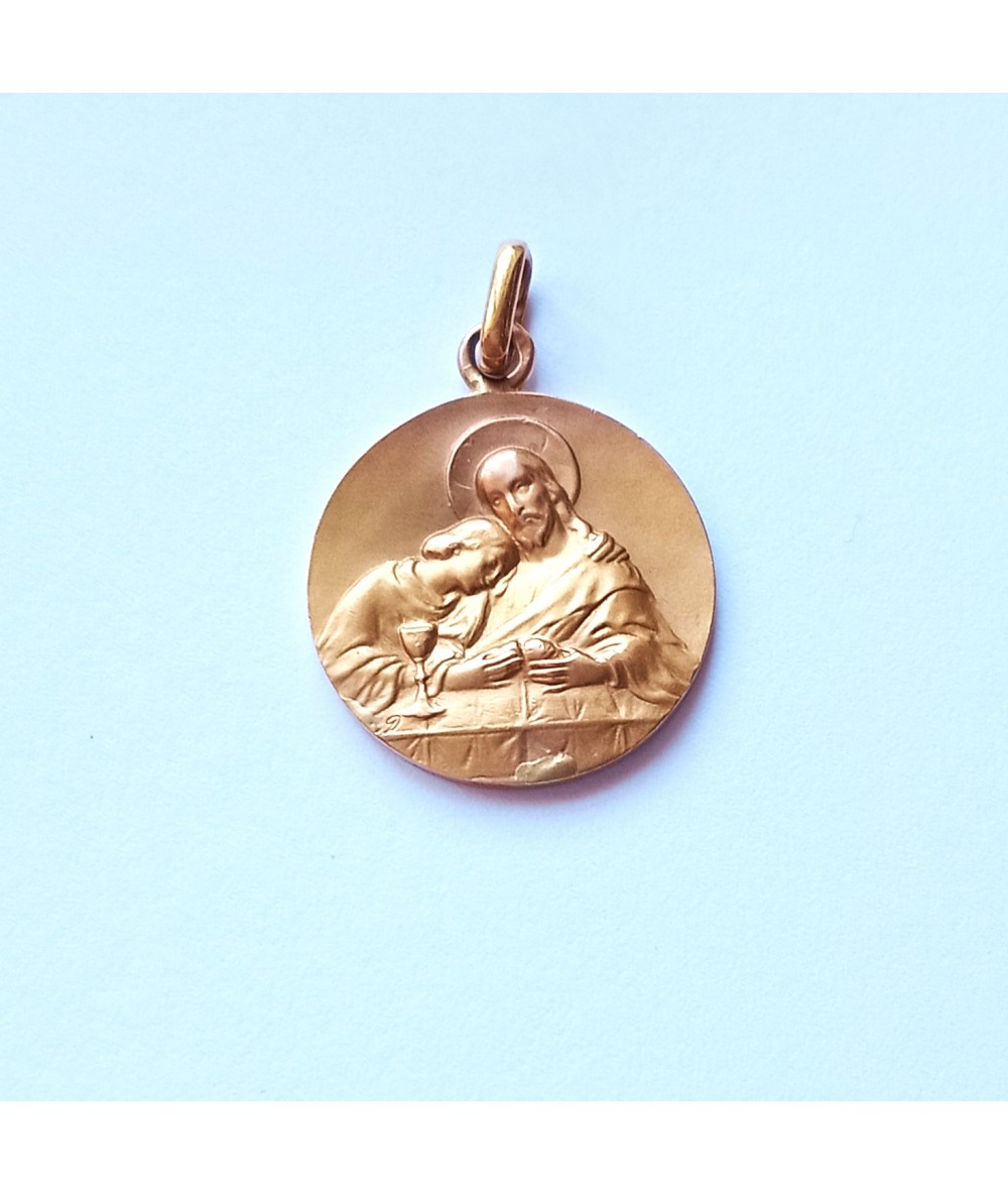 Medaille Communion 4.9gr 18 gold carat medaille by Anne L Or London